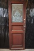 Door with milk glass H209x69