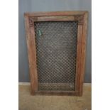 Grille in metal with frame in wood H148x49