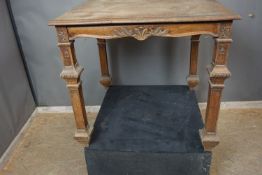 Table in wood 19th H71x77x77