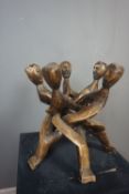 Africa sculpture in wood H40x40