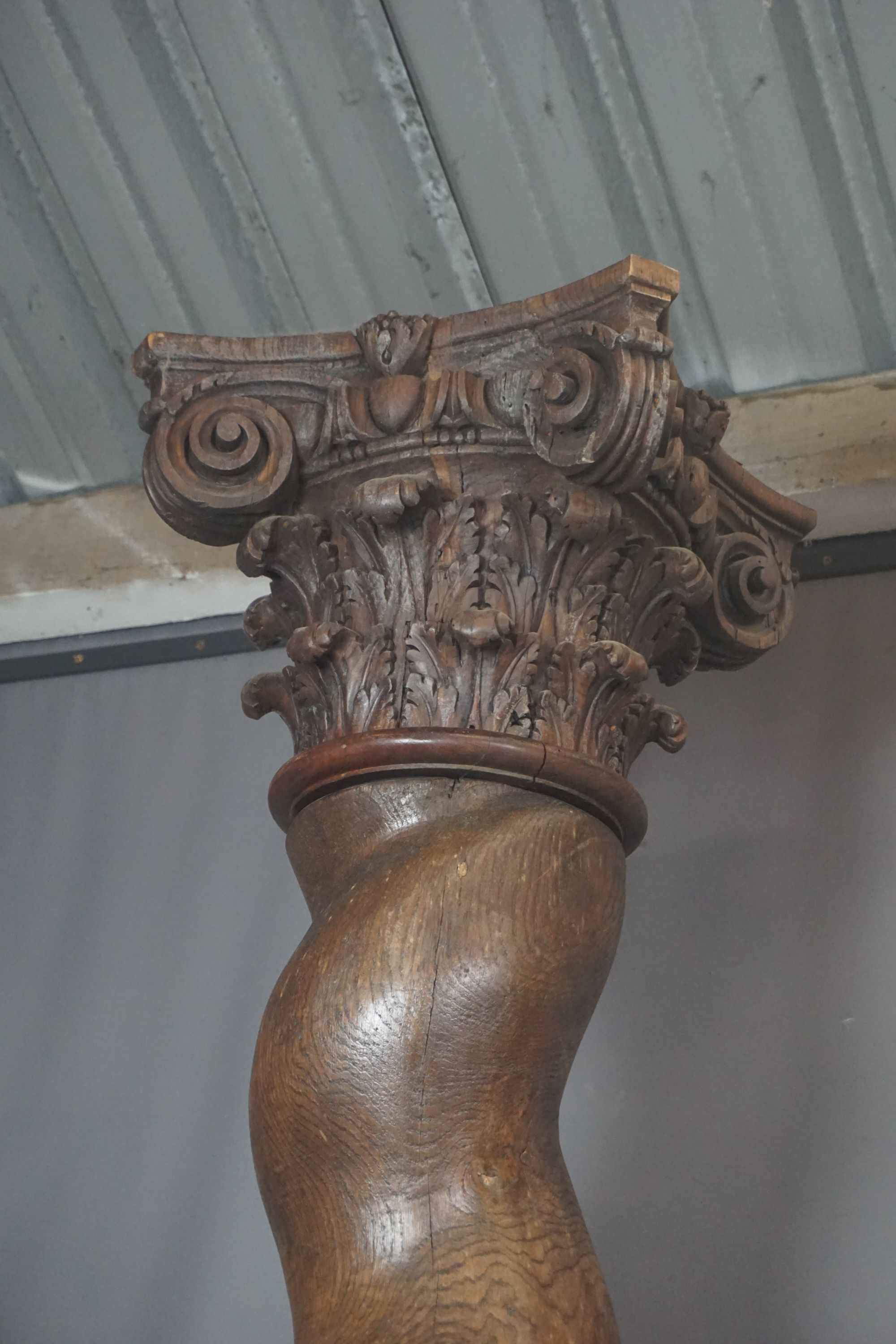 Paire of columns in wood 19th H190 - Image 3 of 3