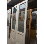 Double door with milk glass H268x144