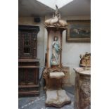 Exceptionally prayer furniture with Madonna on base in a niche Italy 18th H310x80x85