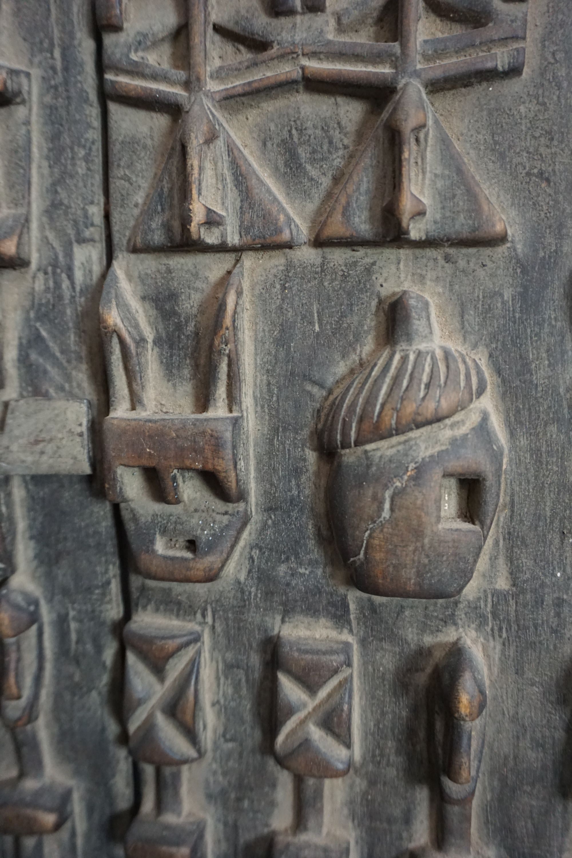 Africa, door / panel in wood, Dogonstam / Mali H61X40 - Image 2 of 2