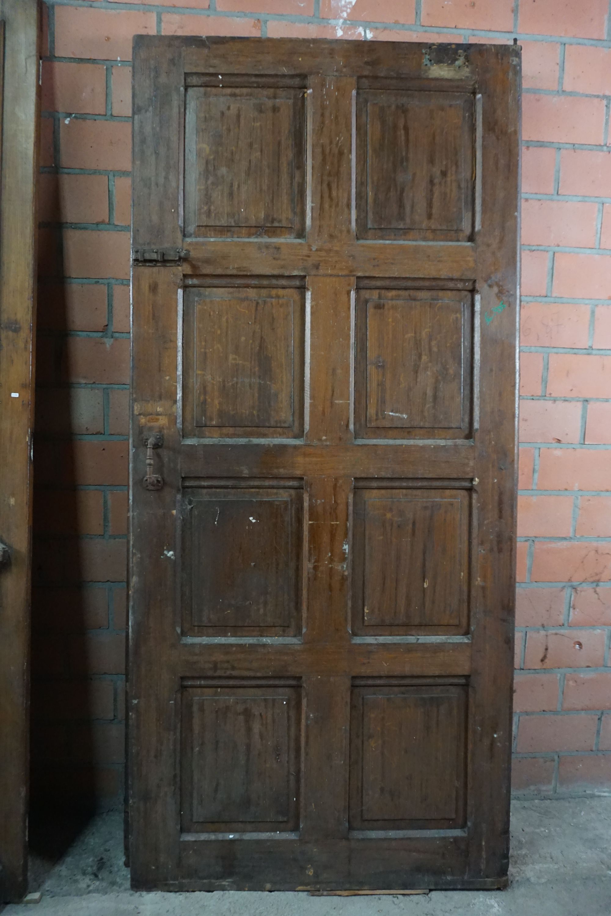 Door with panels in wood; Double Face, H240X110