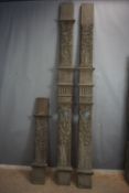 Lot decorative elements in wood H297