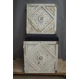 Couple decorative panels in wood H70x70