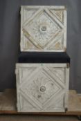 Couple decorative panels in wood H70x70