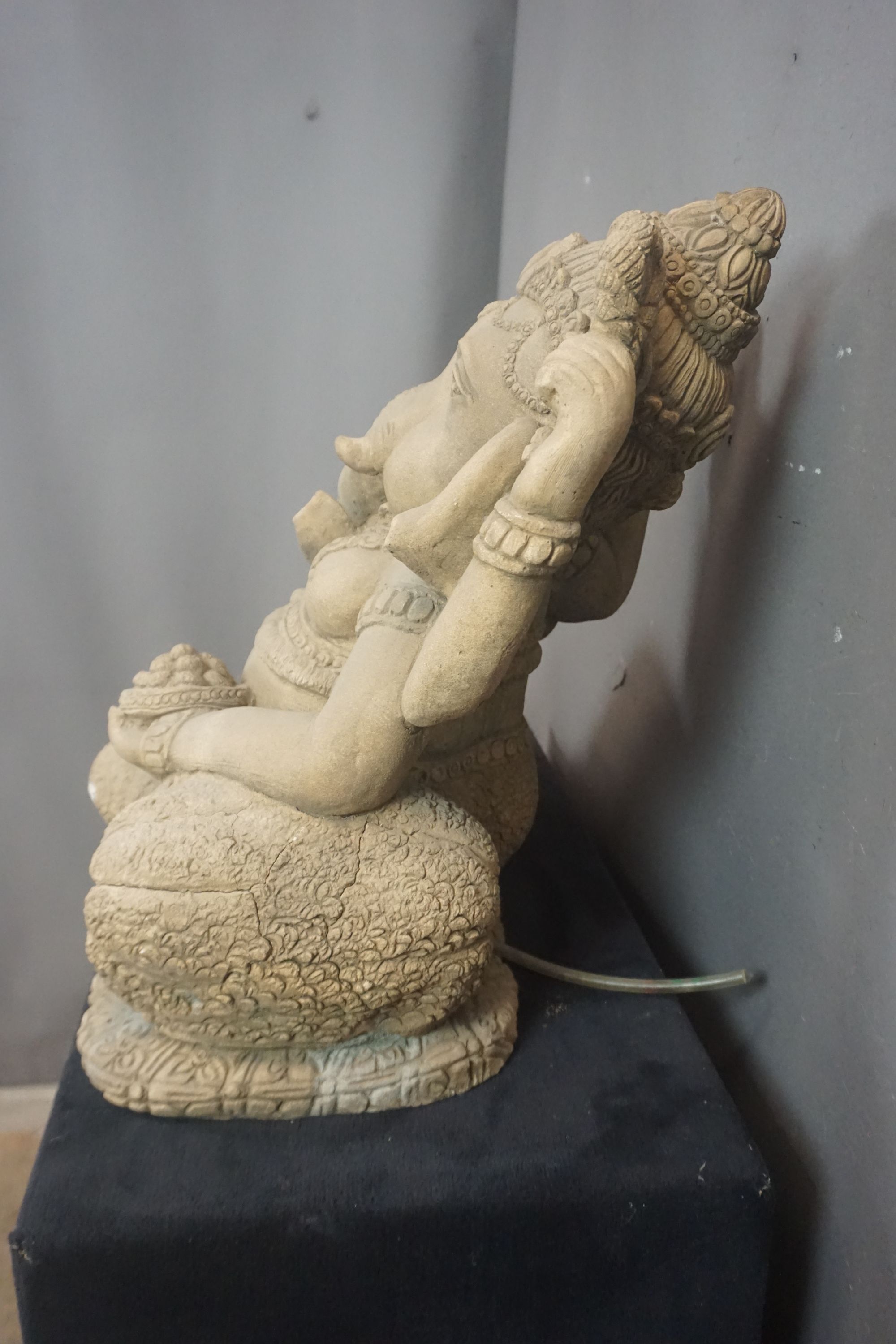 Oriental, Ganesha, fountain in stone H53x60x28 - Image 3 of 4