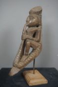Africa sculpture on base in wood H46