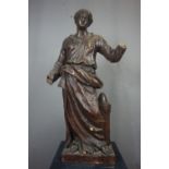 Image of St Barbara in wood 18th H92