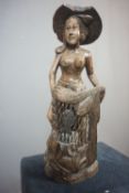 Oriental sculpture in wood H40