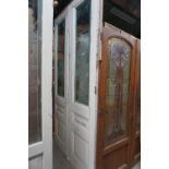 Double door with milk glass H275x140