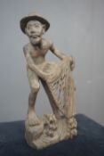 Oriental sculpture in wood H25