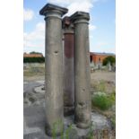 Couple of columns in white stone H245x44x44