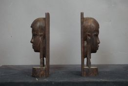 Africa, couple of sculptures in wood H25