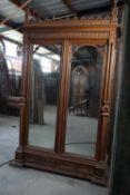 Neo-gothic, two-door cupboard with mirrors H265X143X53