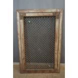 Grille in metal with frame in wood H148x48