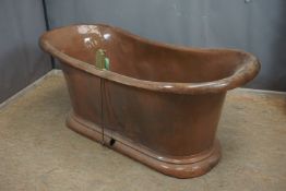 Bath in copper H70x76x195