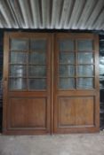 Double door with cut glass H211X199
