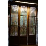 Triple door with fire glass H265X180