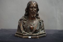 Religious, bust in plaster H30