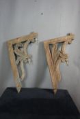 Couple consoles in wood H60x36