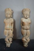 Africa, couple of sculptures in wood H55