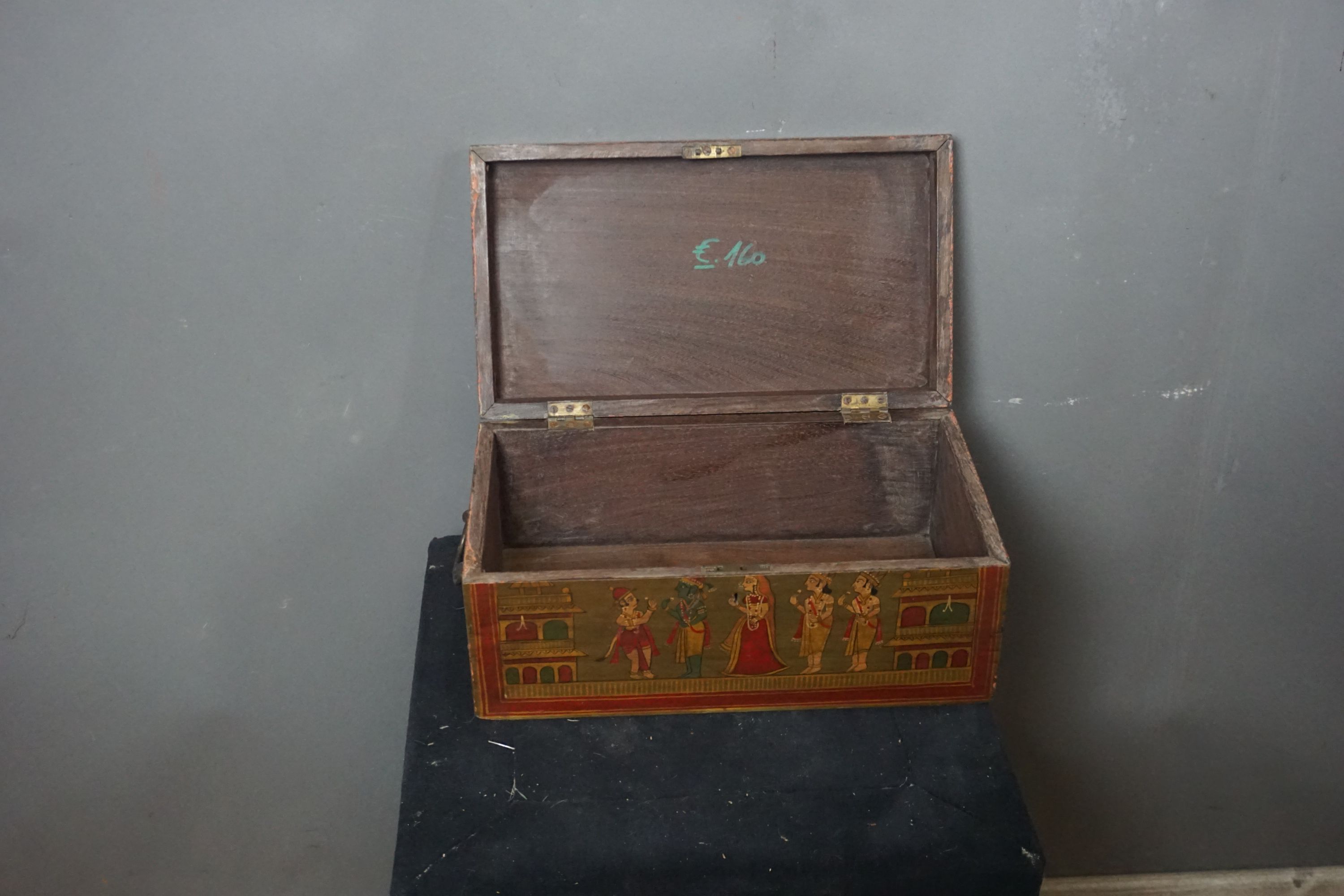 Decorative suitcase in wood, H18x23x40 - Image 5 of 5