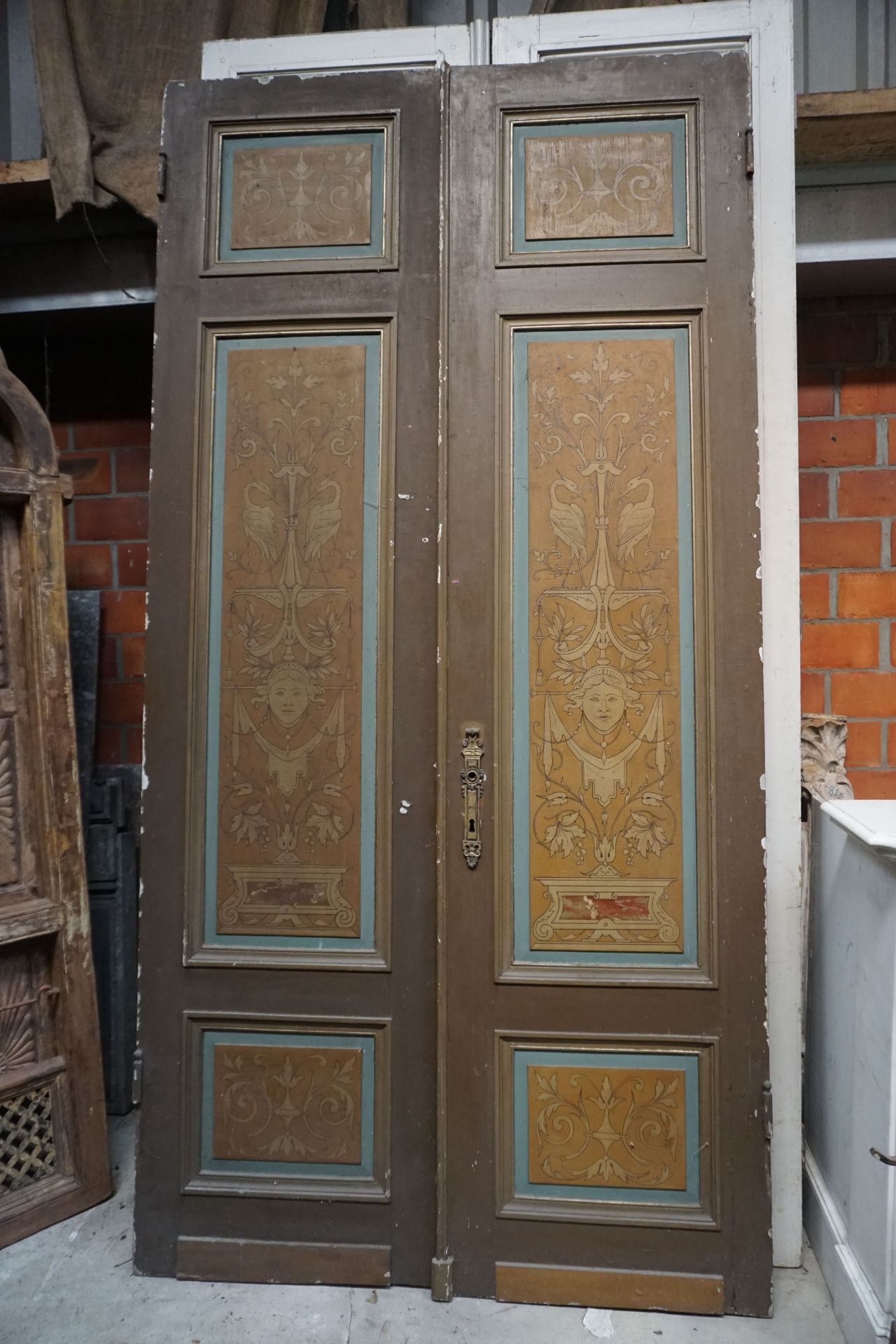 Double door in wood, Double Face H280x140