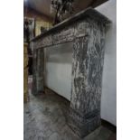 Fireplace in marble, gray H121x174x35