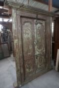 Double door with frame in wood H216x186
