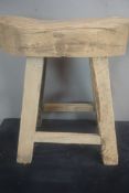 Stool in wood H60x70x28