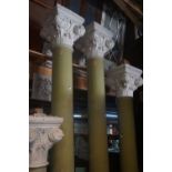 Couple columns in plaster H305x45x45, Damage