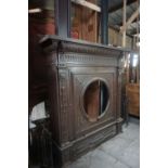Fireplace trumeau in Oak H192X192X52