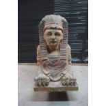 Sphinx in wood, Polychrome H82X46X119