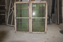 Couple windows with fire glass H100x100