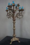 Neo-gothic, candlestick in copper H80x40