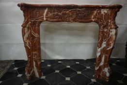 Fireplace in Rose Marble 19th H111x144x30