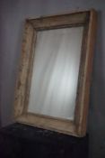 Mirror (broken) with wooden frame H100x73