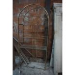 Decorative rack in metal and glass H183x32