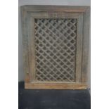 Window / grille in wood and wrought iron H82X63