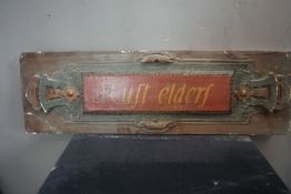 Decorative panel in plaster with spell in old Dutch H31X106