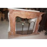 Fireplace in marble H128x186x49