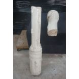 Decorative base in plaster H135, in 2 pieces