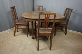 Table with accompanying chairs H75x110x122
