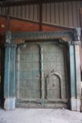 Special double gate with frame in wood H310X300