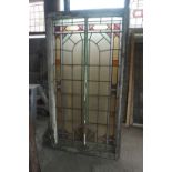 Glass window with lead glass H182x97