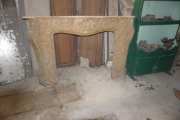 Fireplace in wood, imitation marble H109x167x69