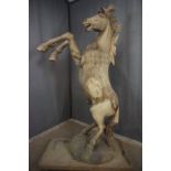 Monumetal, decorative horse in wood H220x50x120